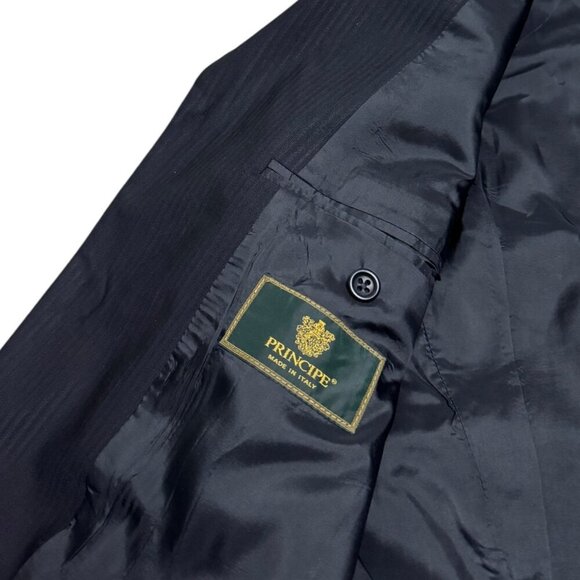 PRINCIPE Italian Wool Luxury Pinstripe 2-Piece Business Blazer SUIT 40R / Medium - Picture 7 of 10